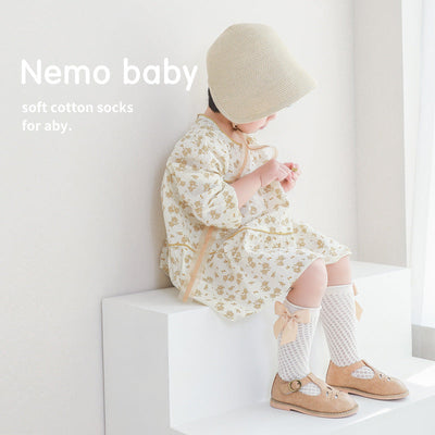 Premium Combed Cotton Baby Bow Socks for Girls