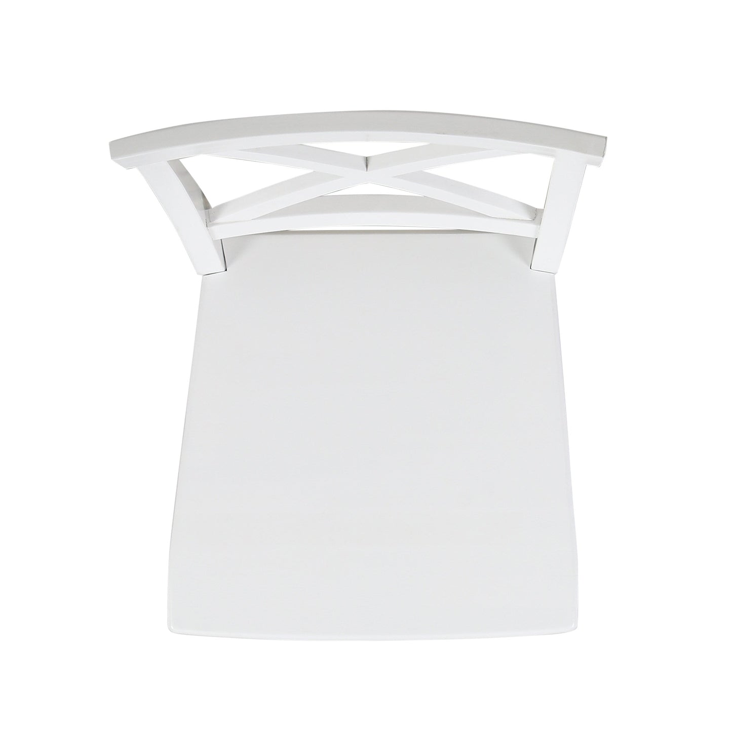 Roshan Farmhouse Acacia Wood Dining Chairs, White (Set of 2) - Korvel