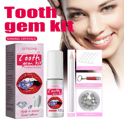 Kit de Gemmes Dentaires en Cristal avec Accessoires d'Application Faciles