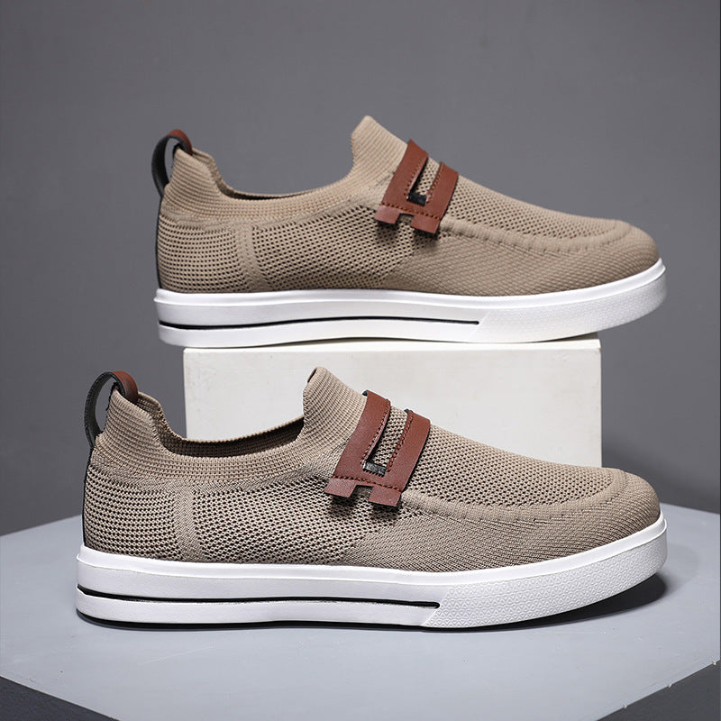 Soft elastic mesh shoes sports shoes lightweight business men's shoes - Korvel