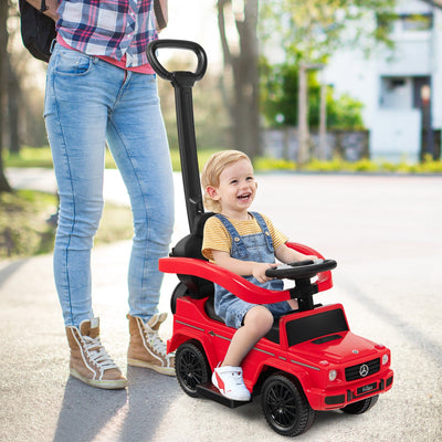 3-In-1 Ride On Push Car Mercedes Benz G350 - Red