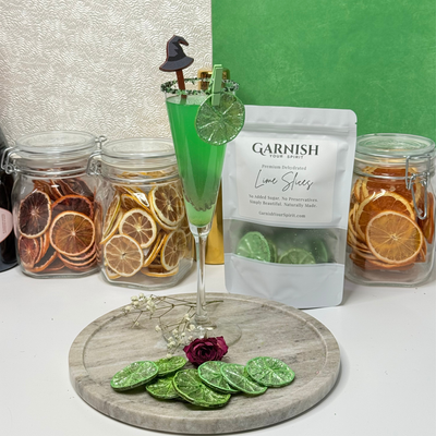 Sparkle Green Luster Dust Dried Lime Slices