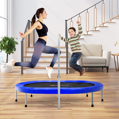 Trampoline de Fitness Rebondissant Mini Pliable pour Enfants - Bleu