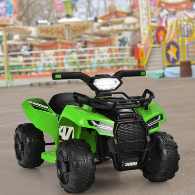 6V Kids ATV Quad Electric Ride On Car with LED Light - Green