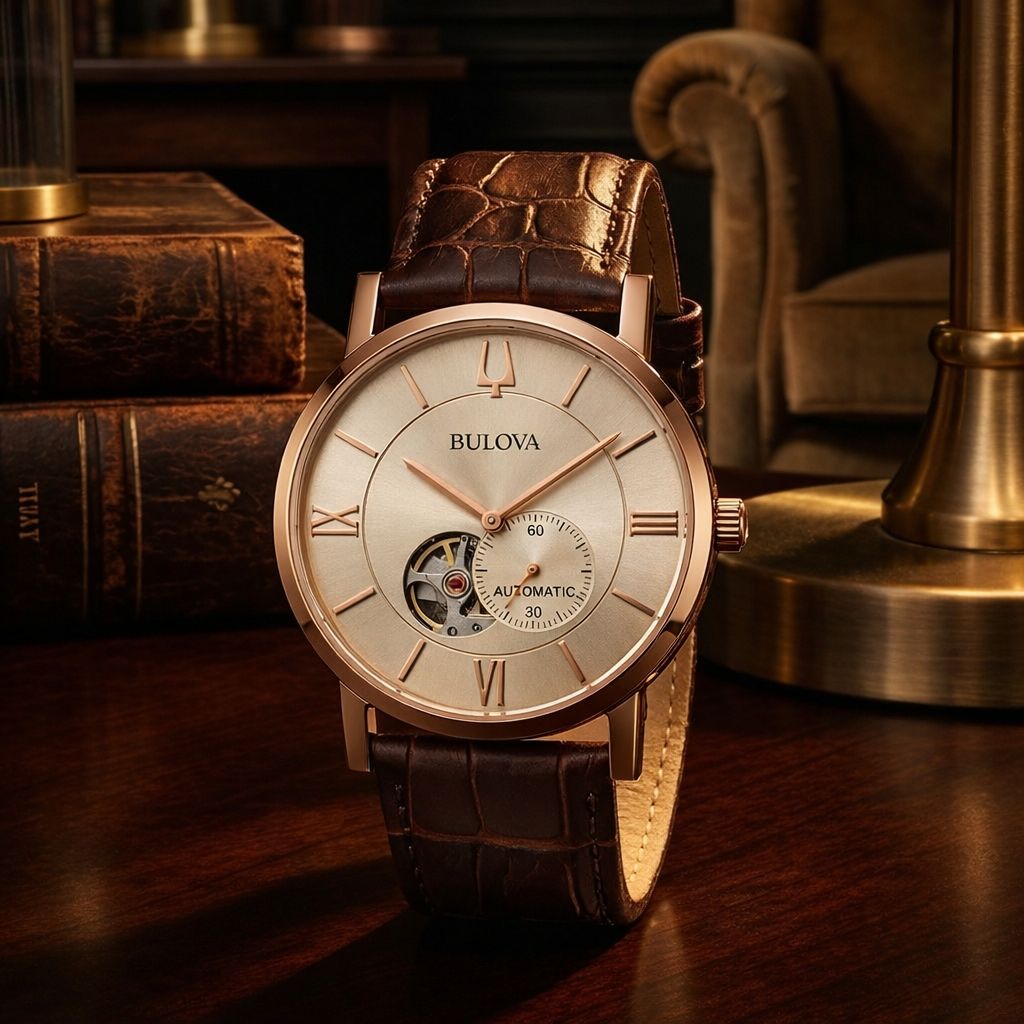 Reloj Clásico para Hombre Bulova con Esfera Marrón