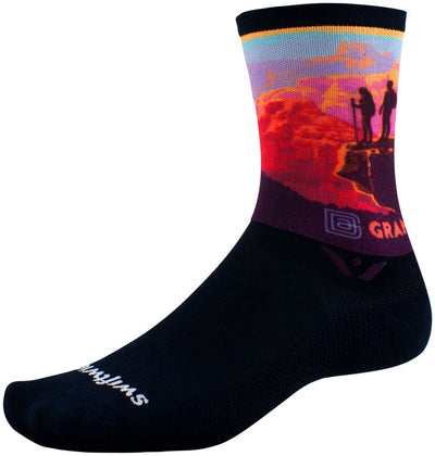 Swiftwick Vision Impression National Park Crew Socks - Canyon Lookout