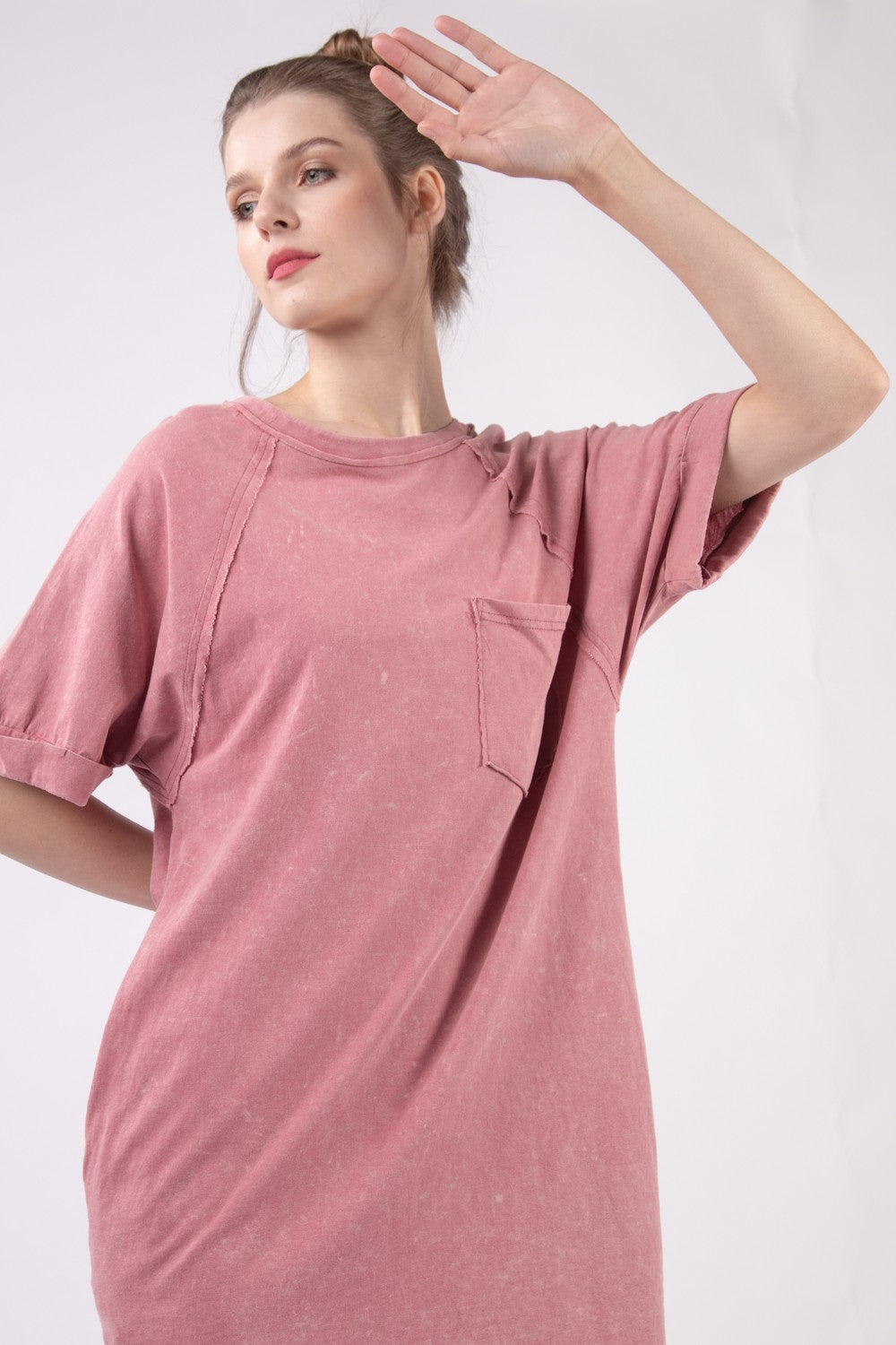 Effortlessly Chic Mini Tee Dress with Pockets