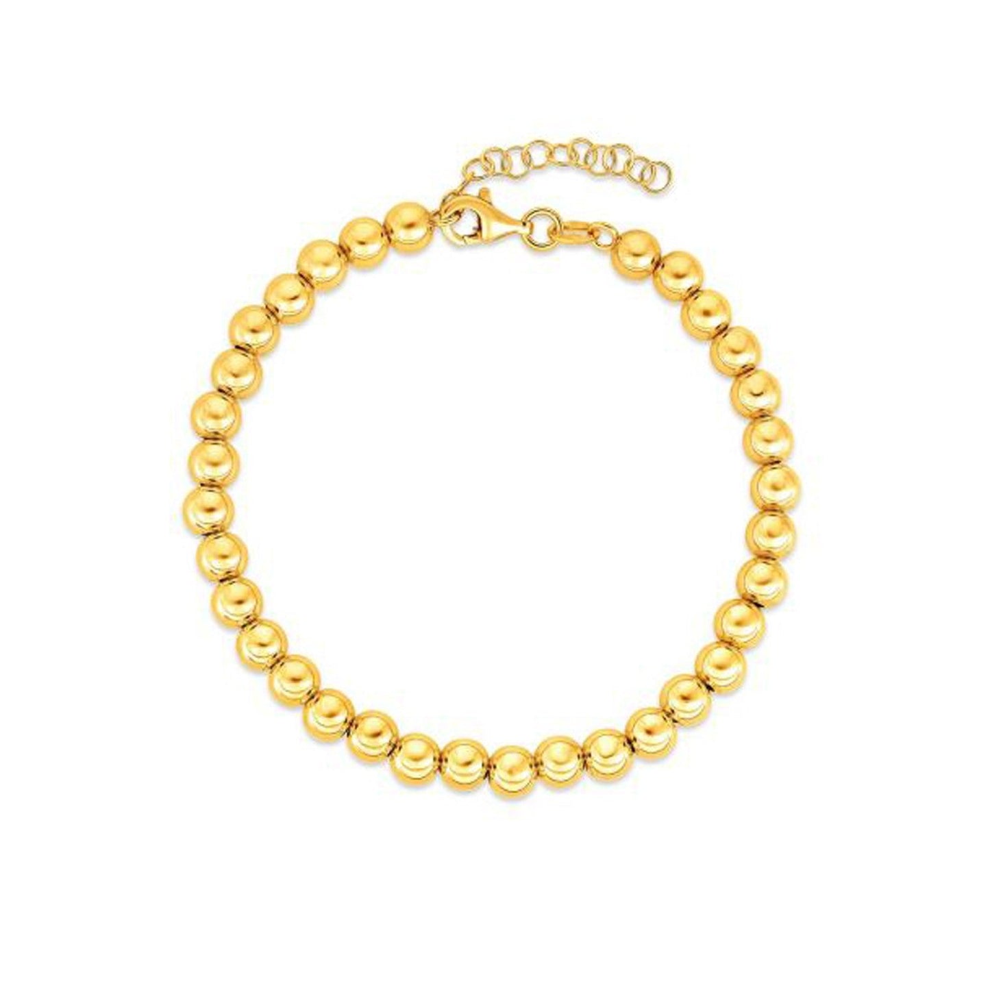 14k Yellow Gold Bead Chain Necklace - 5mm