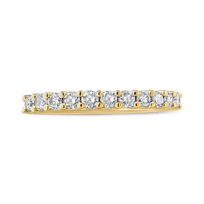 IGI Certified 1/2 Cttw Diamond 10K Yellow Gold Wedding Ring - Size 7