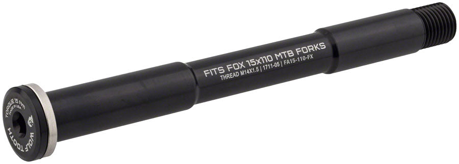 Eje Thru Frontal Wolf Tooth - FOX 15 x 110mm Negro