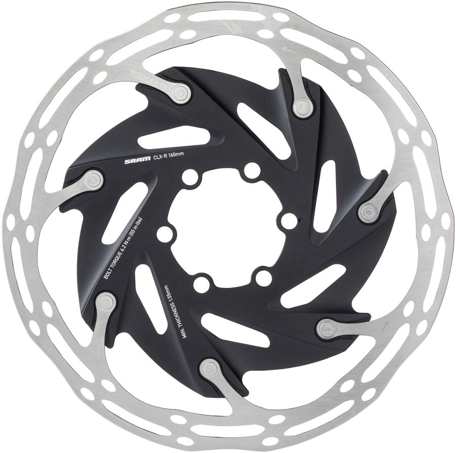 Rotor de frein à disque SRAM CenterLine XR - 140 mm 6-Bolt Argent/Noir