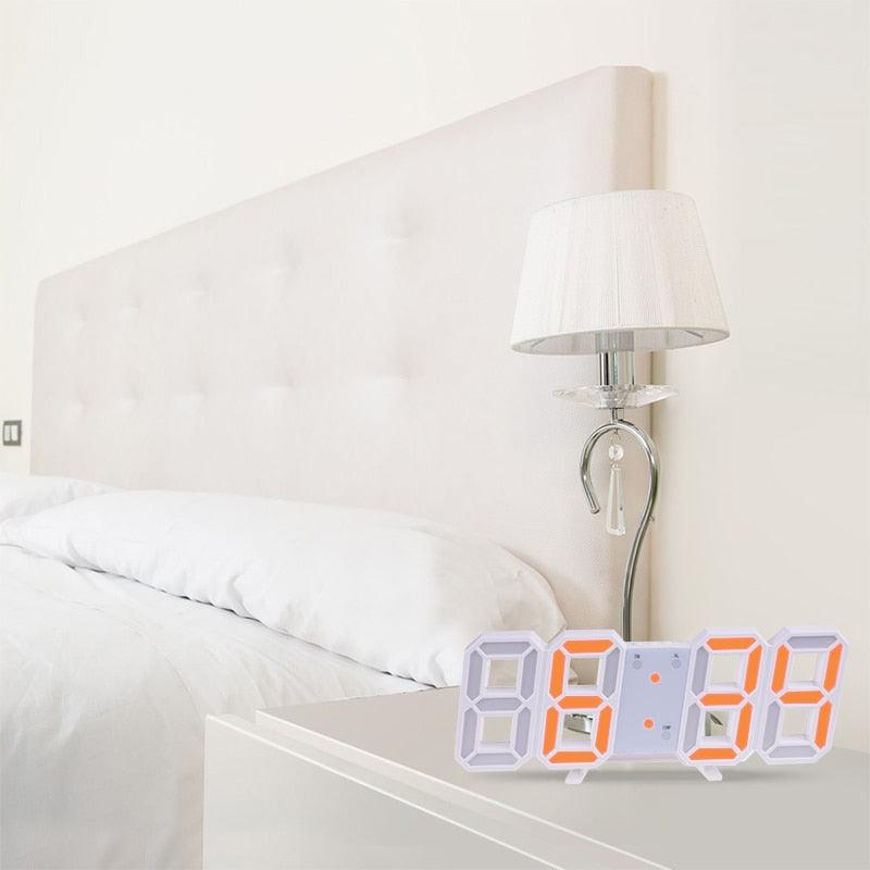 Reloj de Pared Digital LED 3D Grande con Control Remoto