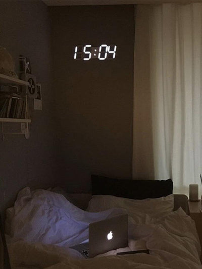 3D Large LED Digital Wall Clock with Remote Control