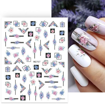 3D Spring Nail Art Stickers - Whimsical Designs