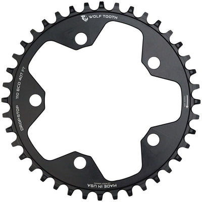 Cadena de Ciclocross de 110 BCD Wolf Tooth - 38t Negra