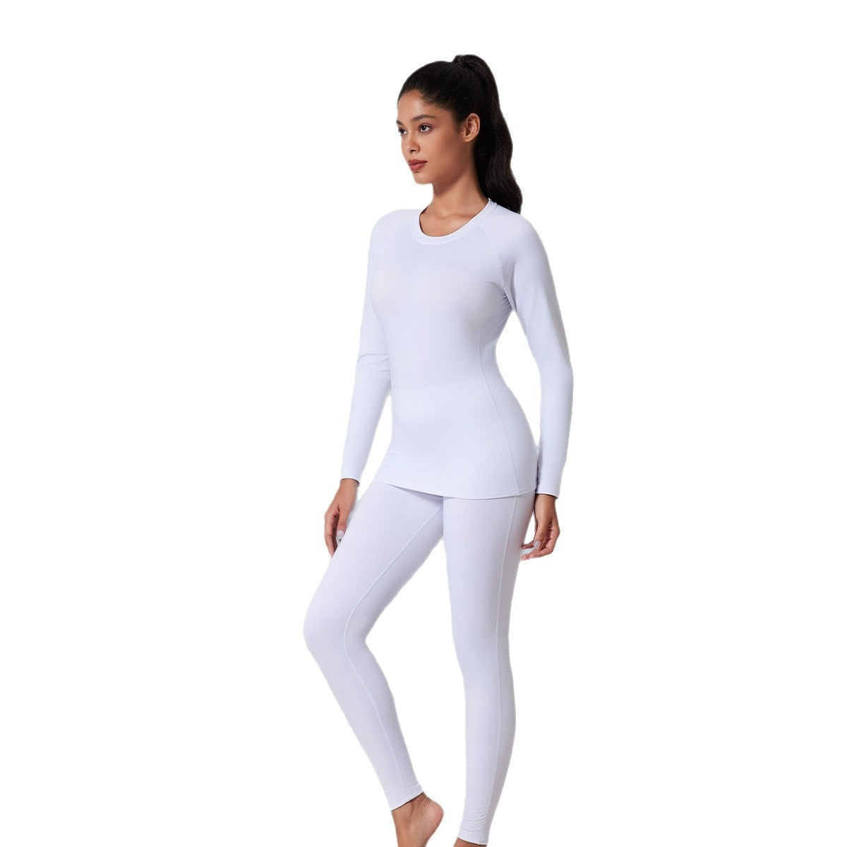 Conjunto de Ropa Interior Térmica Forrada de Forro Polar para Mujeres
