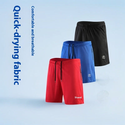 Men's Casual Quick-Drying Jogger Shorts with Zipper Pockets