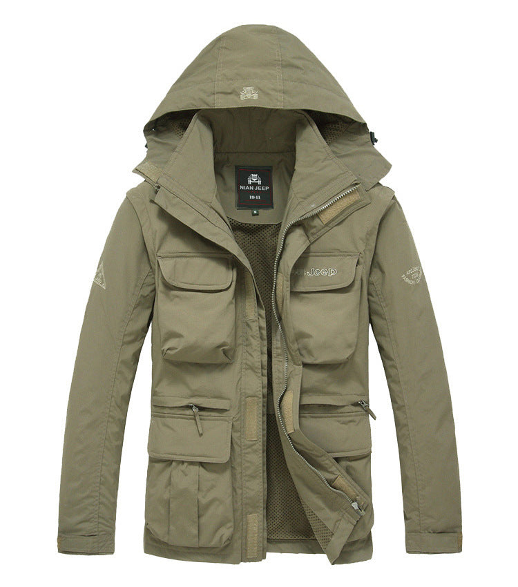 Men's Plus Size Waterproof Breathable Outdoor Jacket