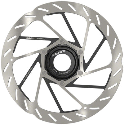 Rotors de frein à disque SRAM HS2 - 180 mm Center Lock Argent/Noir