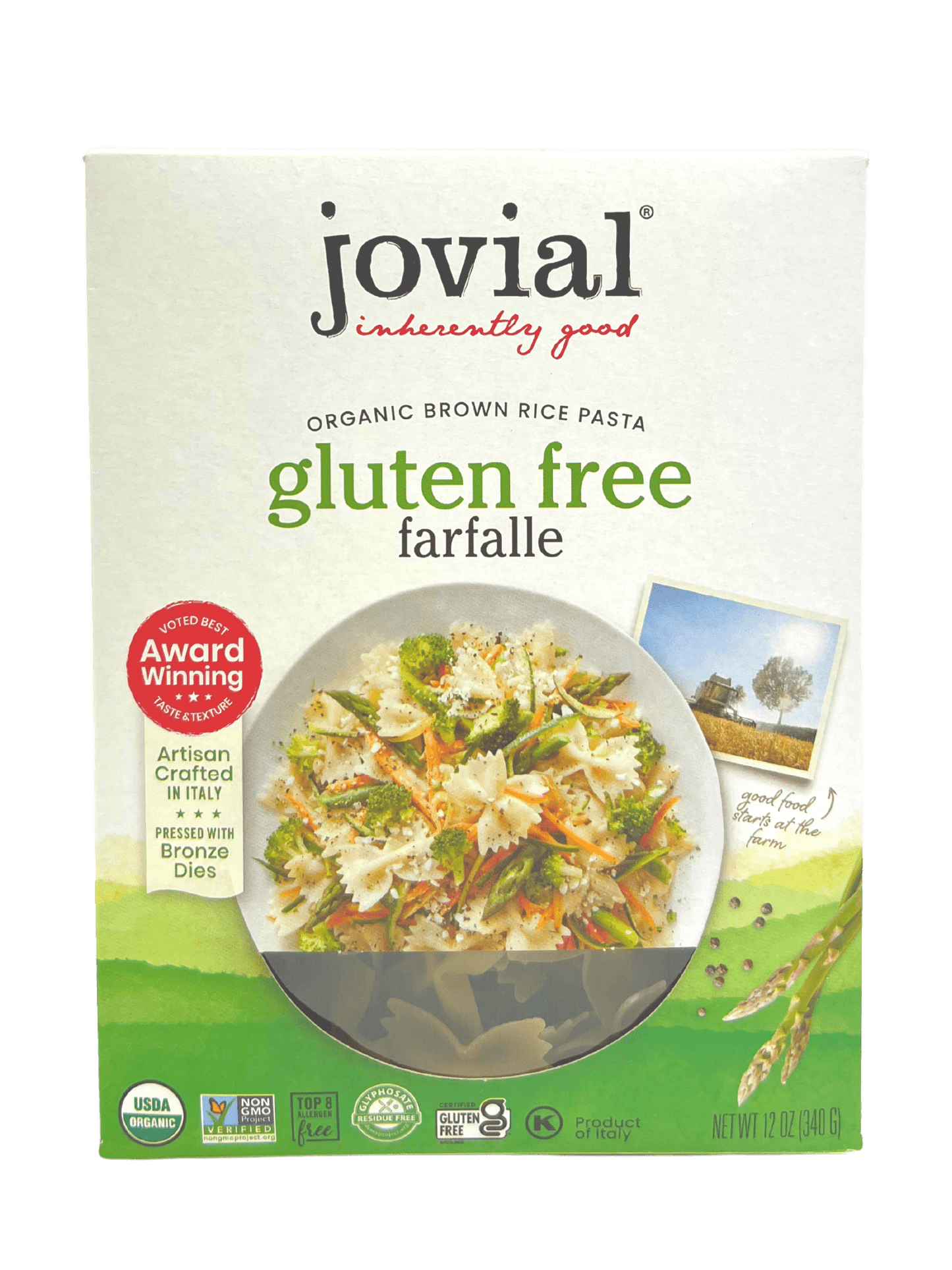 Pasta Farfalle de Arroz Integral Orgánico Sin Gluten
