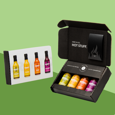 Hot Sauce Gift Set – 4-Pack Mild, Medium & Hot Favorites - Korvel