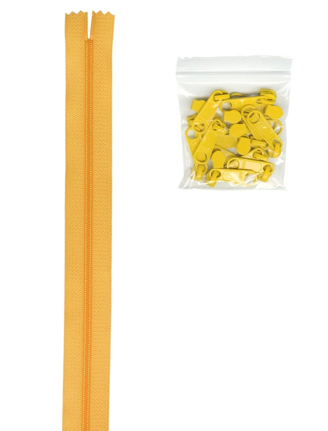 4 Yards de Cadena de Zipper de 16mm #4.5 con 16 Tiradores de Buttercup Extra Grandes