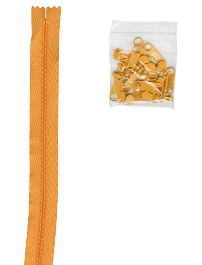 4 Yards of 16mm #4.5 Zipper Chain with 16 Ex-Large Pulls