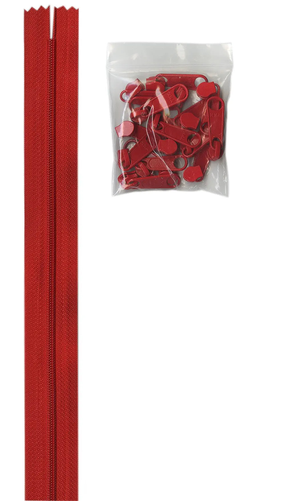 4 Yards de chaîne de fermeture éclair 16mm #4.5 avec 16 tirages extra-larges - Rouge Atom