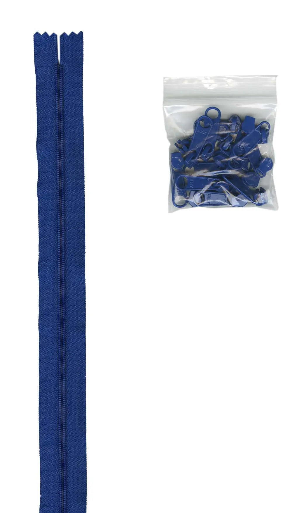 4 Yards de chaîne de fermeture éclair ouverte de 16 mm #4.5 avec 16 tirettes bleues