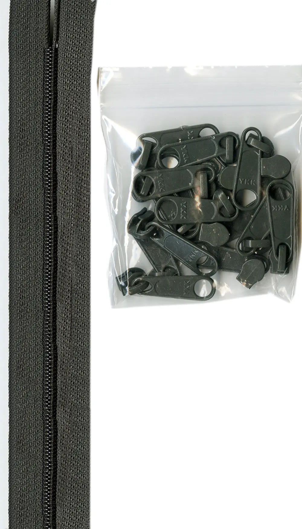 4 Yards de chaîne de fermeture éclair ouverte de 16 mm #4.5 avec 16 tirettes - Gris ardoise