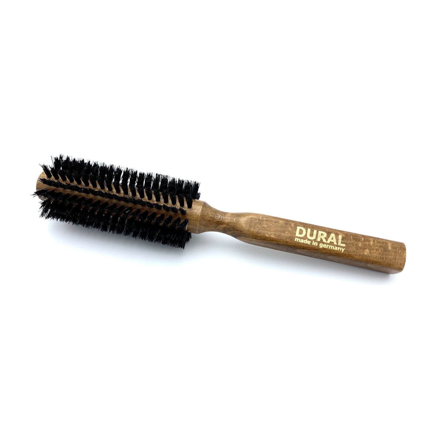 Brosse à cheveux ronde Dural avec poils de sanglier et poignée en bois de hêtre