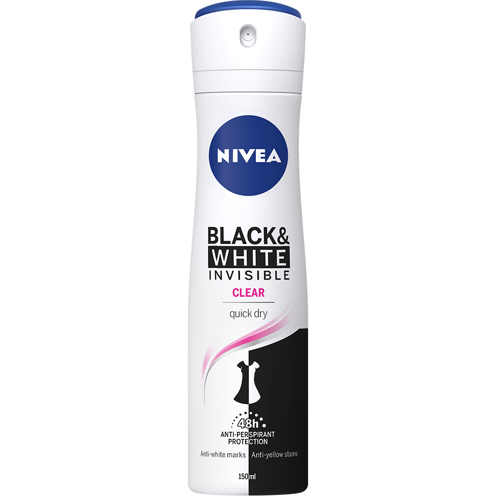 Desodorante Nivea Invisible Black And White Clear Quick Dry 150ml