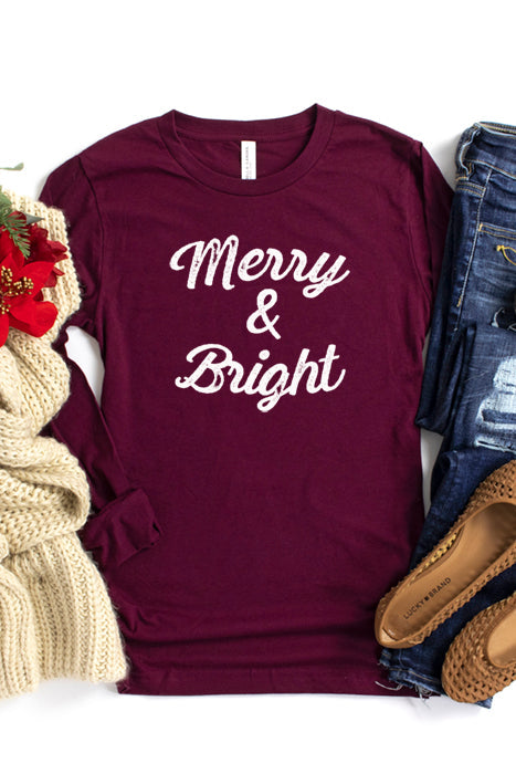 Merry & Bright Long Sleeve Tee