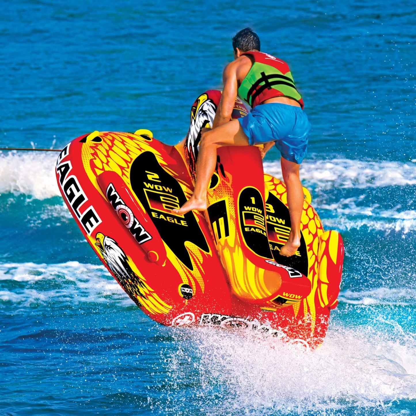 WOW Sports Eagle Tubo de Agua Remolcable Híbrido para 1-3 Personas