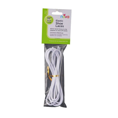 Nova 32” Elastic Shoelaces - White