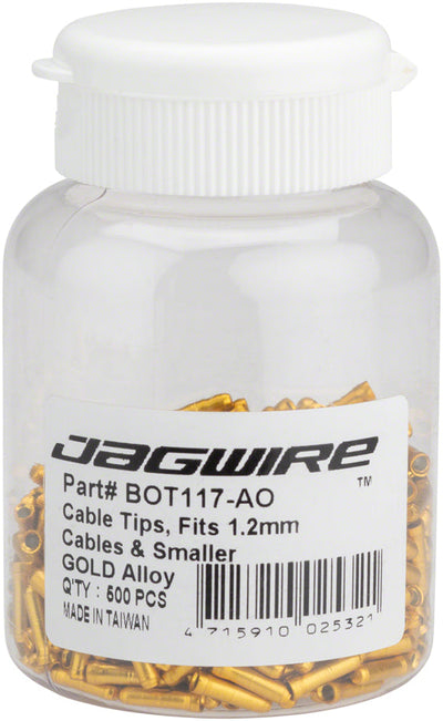 Crimpadores de extremo de cable Jagwire de 1.2 mm en oro - Paquete de 500