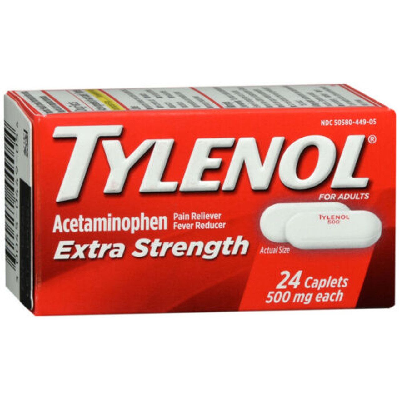 Tylenol Extra Fort Acétaminophène Soulagement de la Douleur, 24 ct