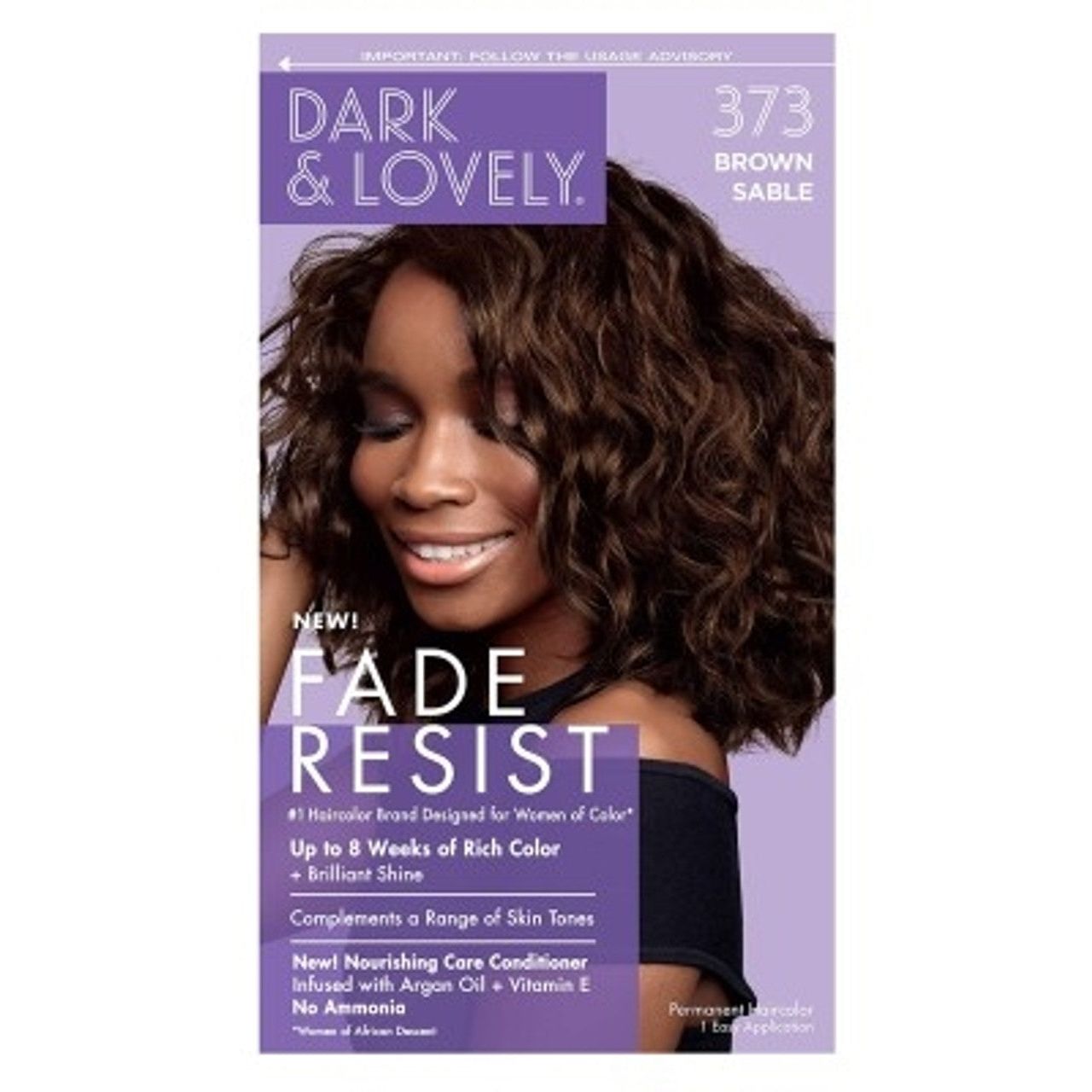 Dark and Lovely Fade Resist Permanent Hair Color 373 Brun Sable
