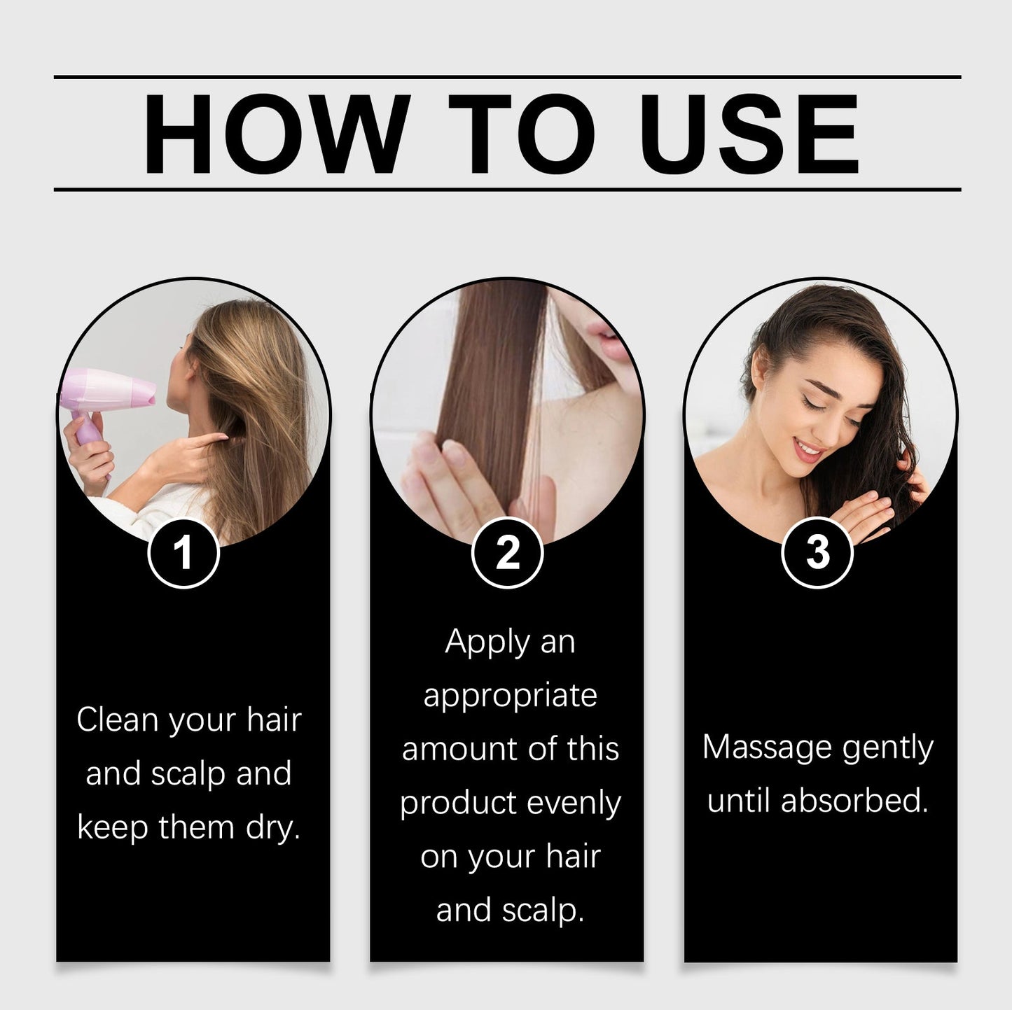 Esencia para el Cuidado del Cabello con Sésamo Negro para un Cabello Nourished y Más Abundante