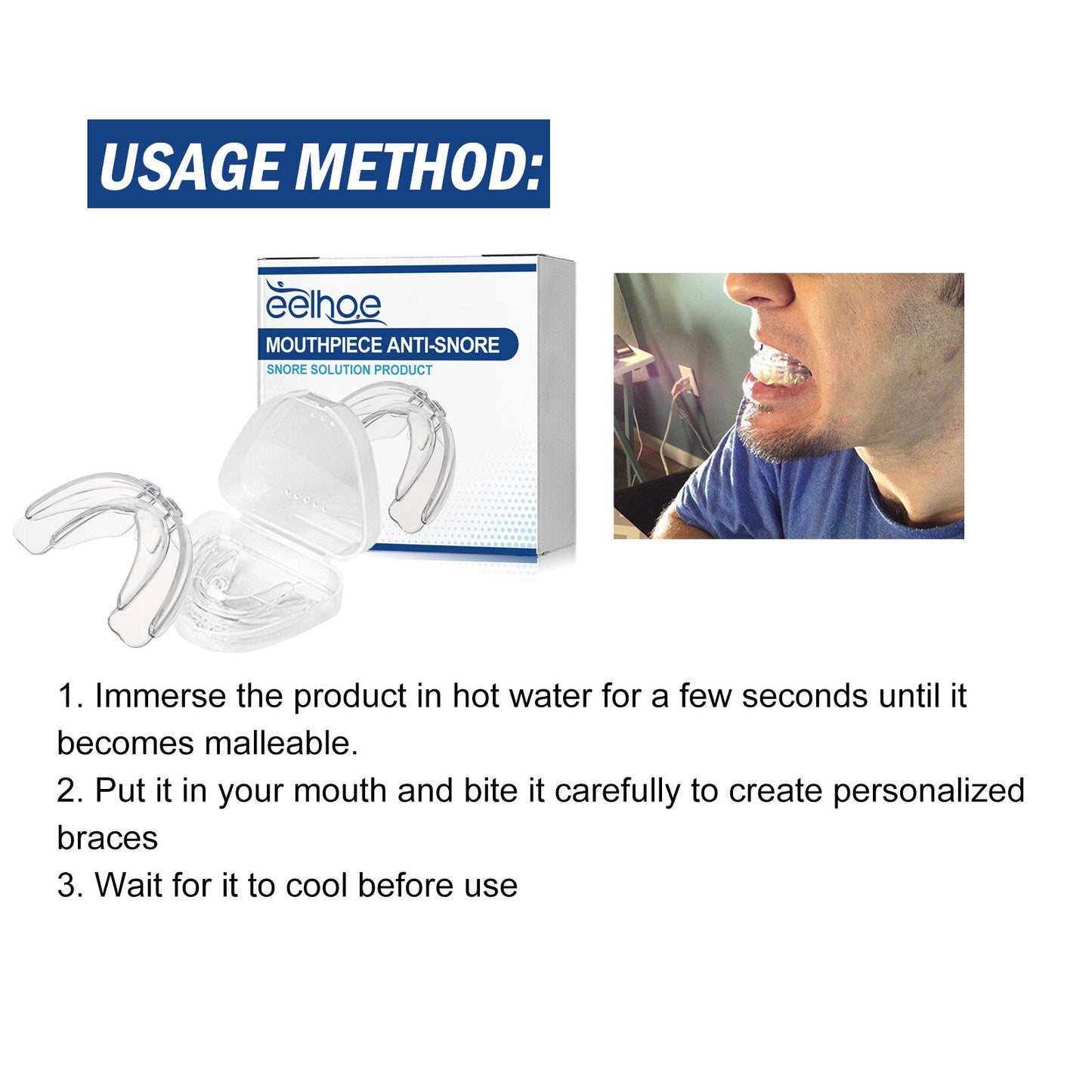 Anti-Snoring Braces Anti-Snoring, Anti-Grinding, Anti-Breathing Mouth Guard Anti-Snoring Dental Support Protective Braces - Korvel