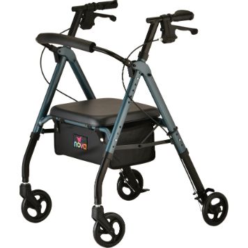 Rollator Nova STAR 6 - Bleu (Capacité de 300 lbs)