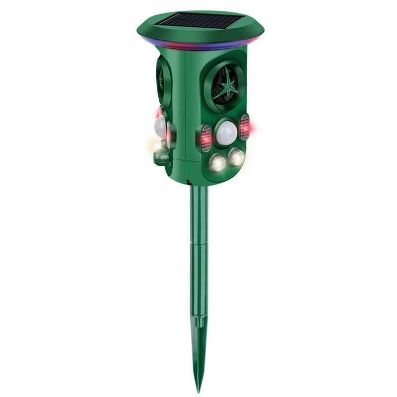 360° Solar Animal Repeller Animal Alarm Intelligent Sensor Cat and Dog Repeller - Korvel