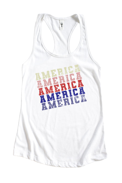 America Racerback Tank Top - Korvel