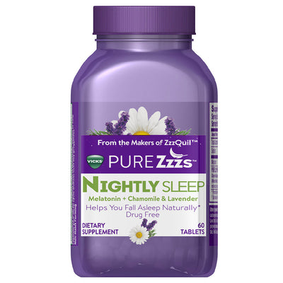 Vicks PURE Zzzs Nightly Sleep Melatonin Tablets