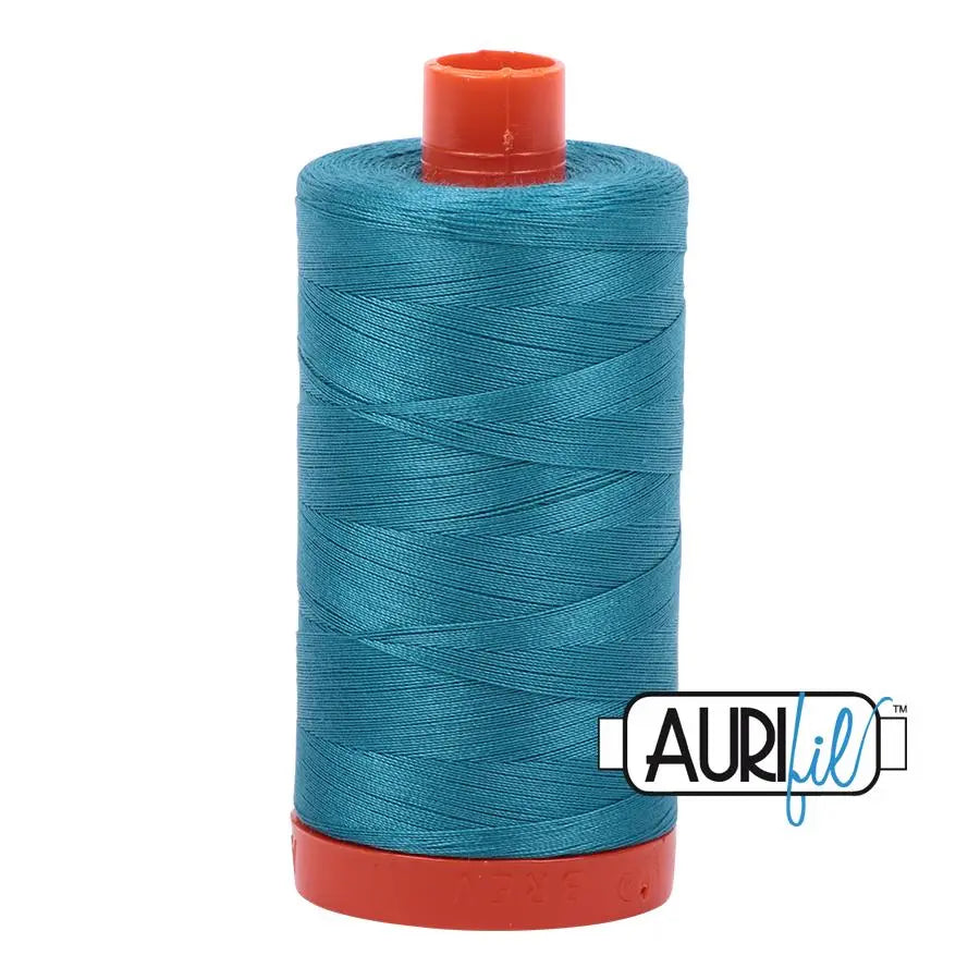 Bobine large Aurifil en coton 50wt turquoise foncé 4182