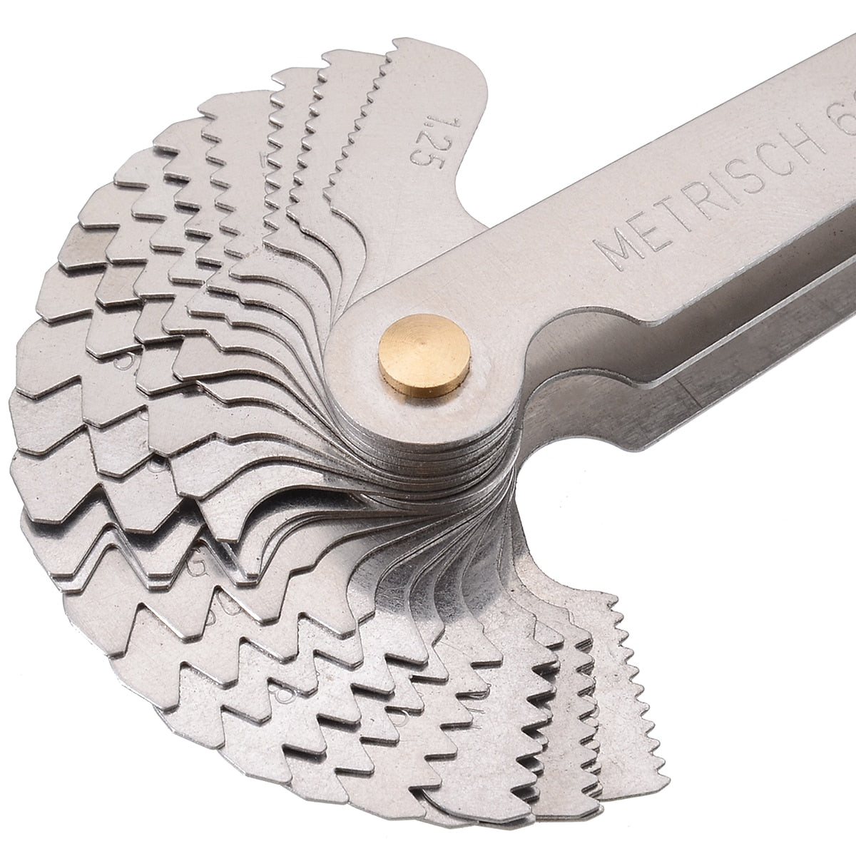 New 60 And 50 Degree Whitworth Metric Screw Thread Pitch Gauge Blade Gage For Measuring Tool - Korvel