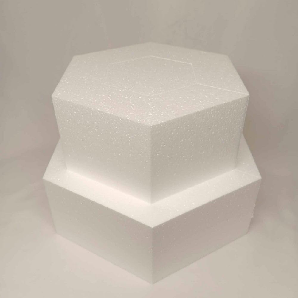 Faux Gâteaux en Styromousse Hexagonale - Différentes Tailles Disponibles