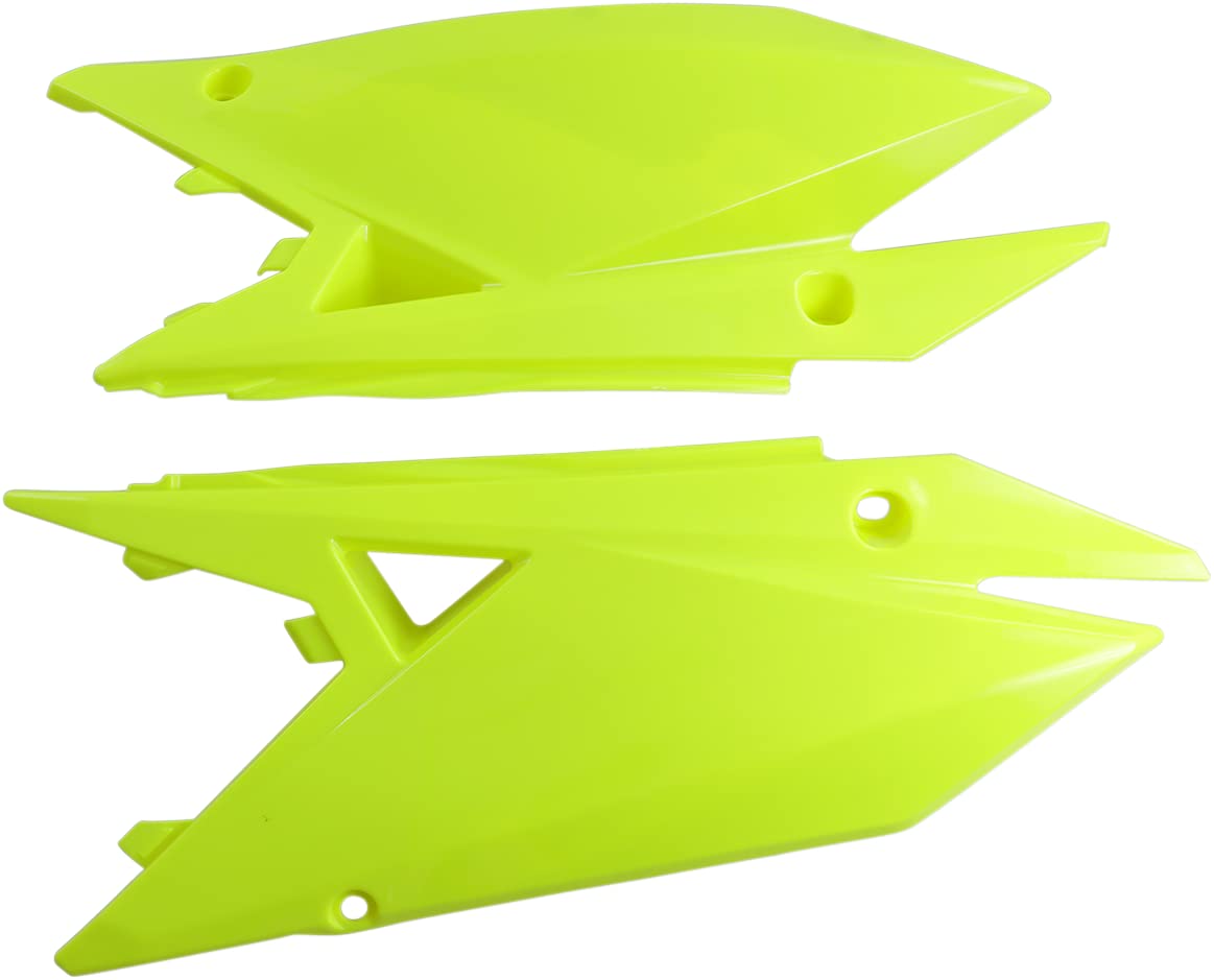 Neon Yellow UFO Side Panel Cover Set for Suzuki RMZ450 & RMZ250 (2018-2021) - Korvel