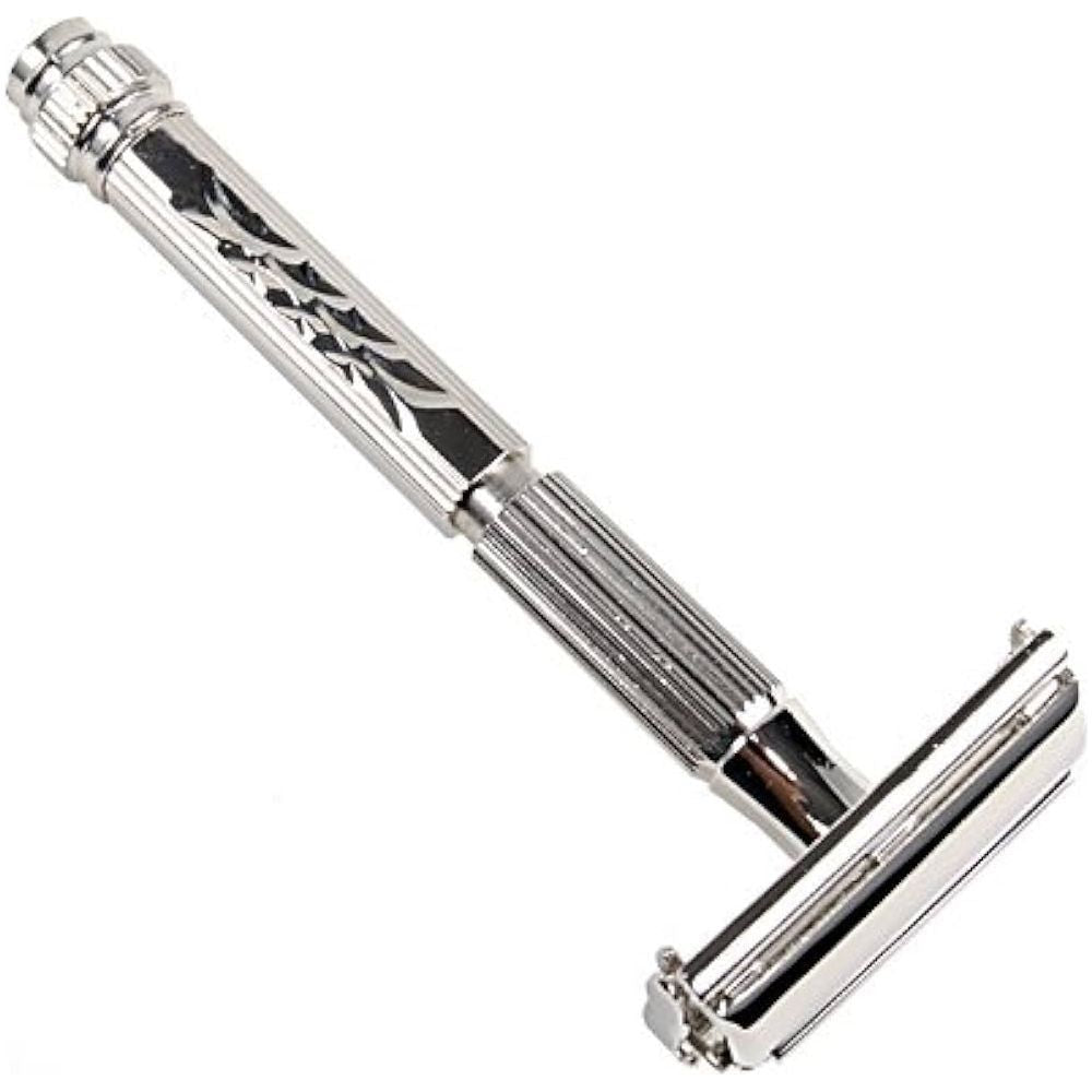Parker 60R Maquinilla de Afeitar de Doble Cuchilla con Mariposa de Níquel