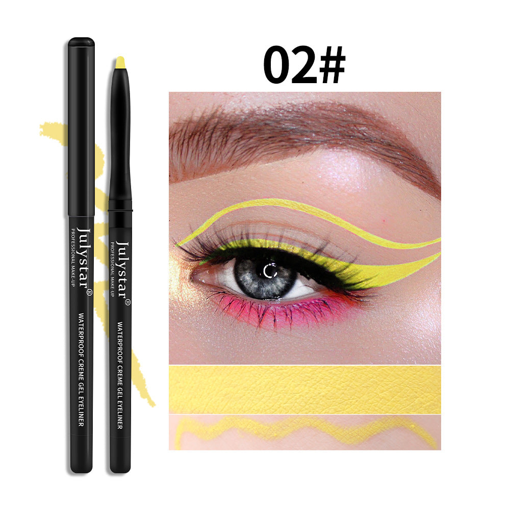 White Eyeliner Pencil Color Eyeliner Cream Not Easy To Smudge Waterproof Oil-Proof Slim Eyeliner Gel Pencil - Korvel
